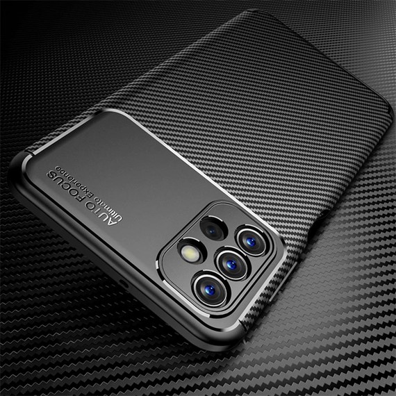 CaseUp Samsung Galaxy A13 4G Kılıf Fiber Design Siyah 3